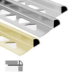 Fliesenprofile In D-Form | Fliesenschiene Zum Schutz Für Fliesenkanten | 5 Stück à 2,5 M