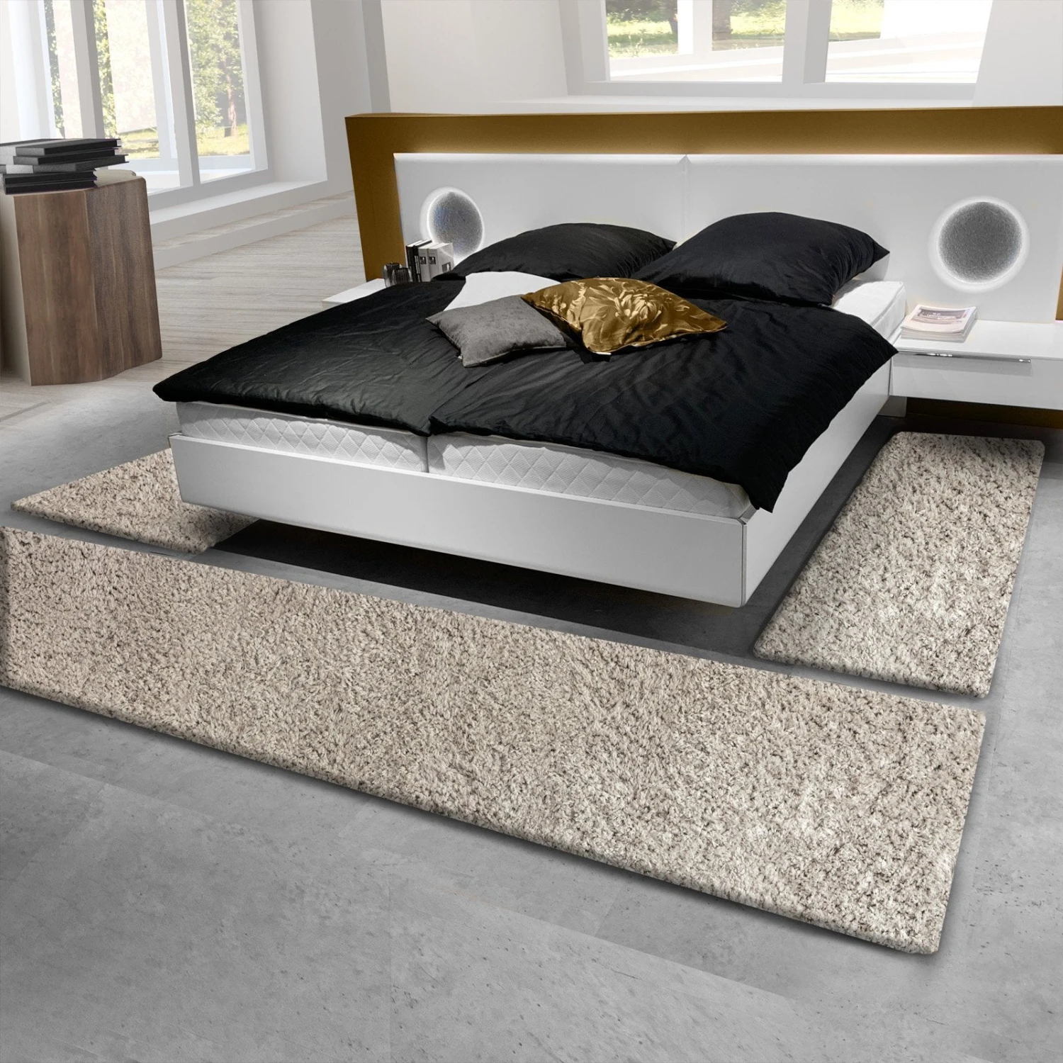 Flokati-Bettumrandung | Elite | 3-teilige Sets | Teppichläufer Mit Gekettelten Ränder 15 Flokati-Bettumrandung | Elite | 3-teilige Sets | Teppichläufer Mit Gekettelten Ränder – Bild 13