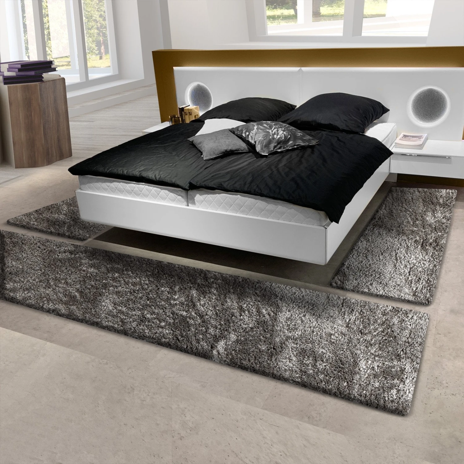 Flokati-Bettumrandung | Elite | 3-teilige Sets | Teppichläufer Mit Gekettelten Ränder 9 Flokati-Bettumrandung | Elite | 3-teilige Sets | Teppichläufer Mit Gekettelten Ränder – Bild 7