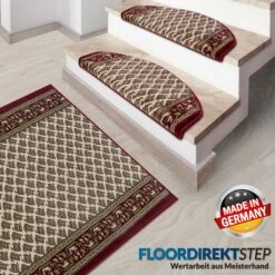 Teppich-Läufer Auf Maß | Gekettelt | Fyn Beige-rot