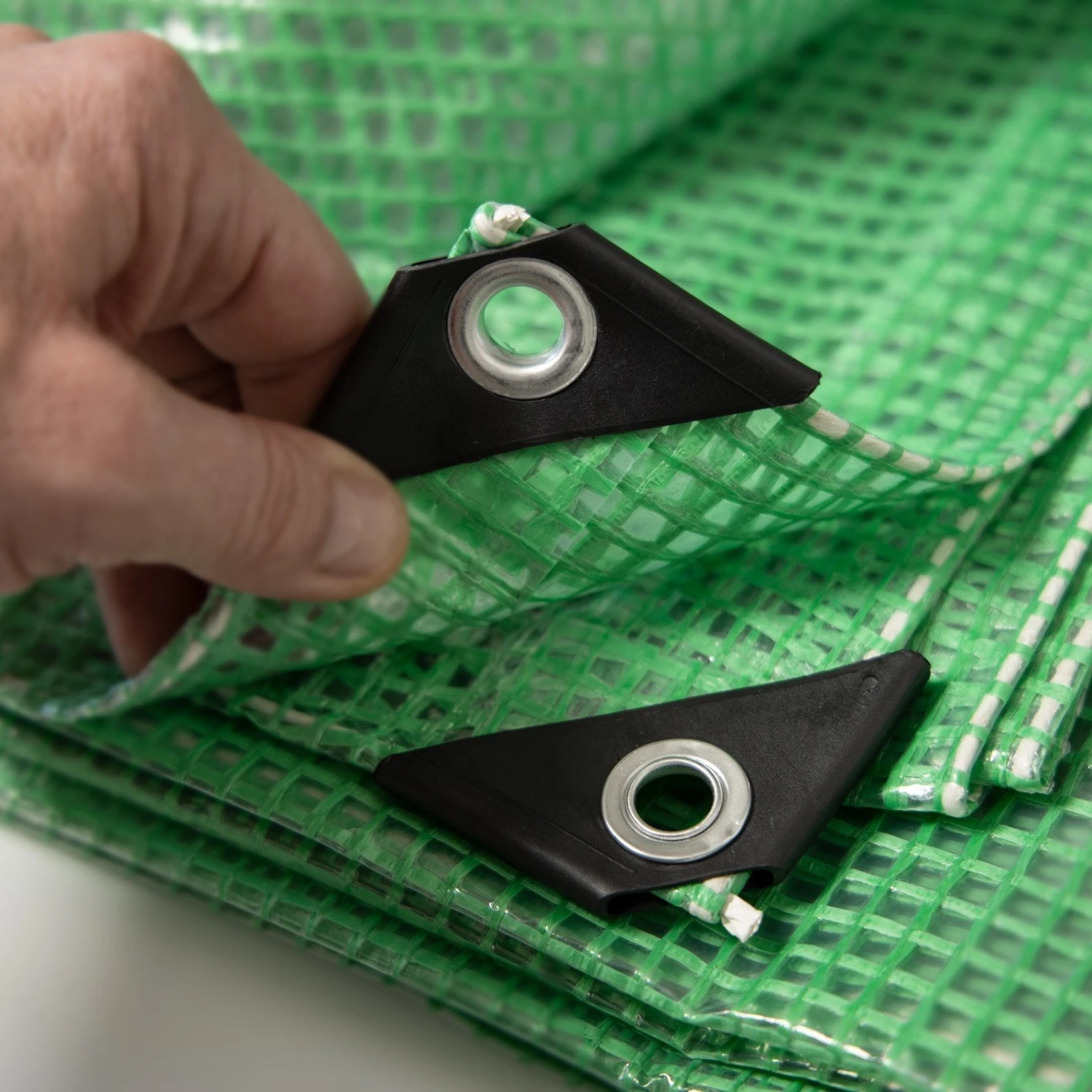 Gitter-Abdeckplane Leno | Extra Reißfest | Wasserdichte Plane Mit Ösen | 140 G/m² 5 Gitter-Abdeckplane Leno | Extra Reißfest | Wasserdichte Plane Mit Ösen | 140 G/m² – Bild 3