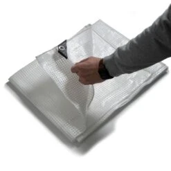 Gitter-Abdeckplane Leno | Extra Reißfest | Wasserdichte Plane Mit Ösen | 240 G/m²