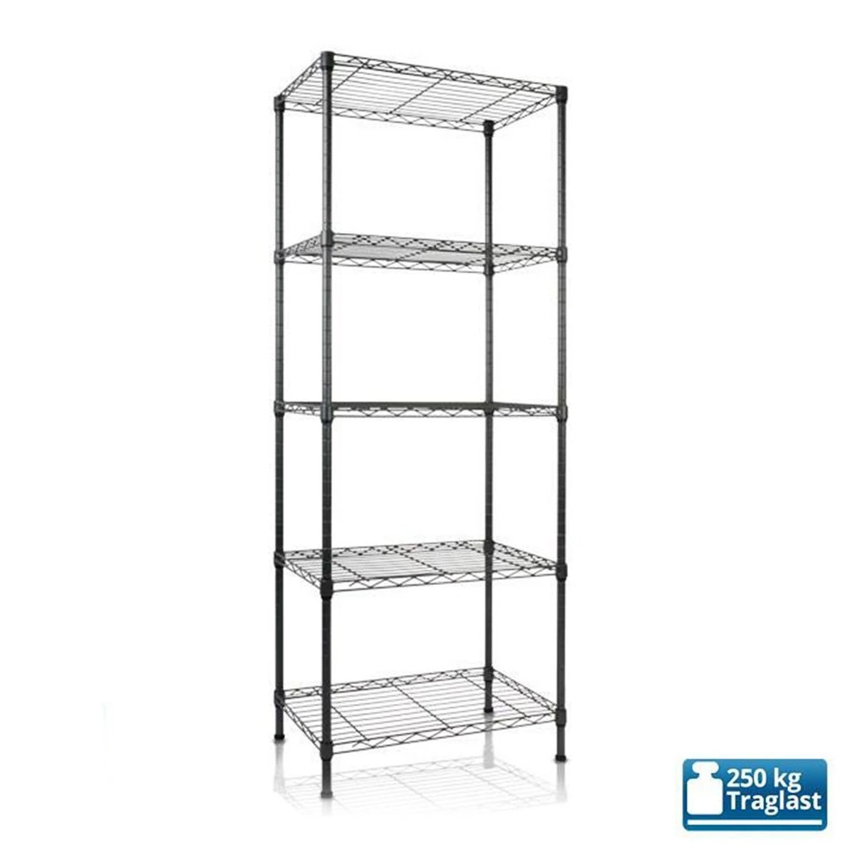 Gitterregal Rocky | 4 / 5 Böden | Weiß / Schwarz 6 Gitterregal Rocky | 4 / 5 Böden | Weiß / Schwarz – Bild 4