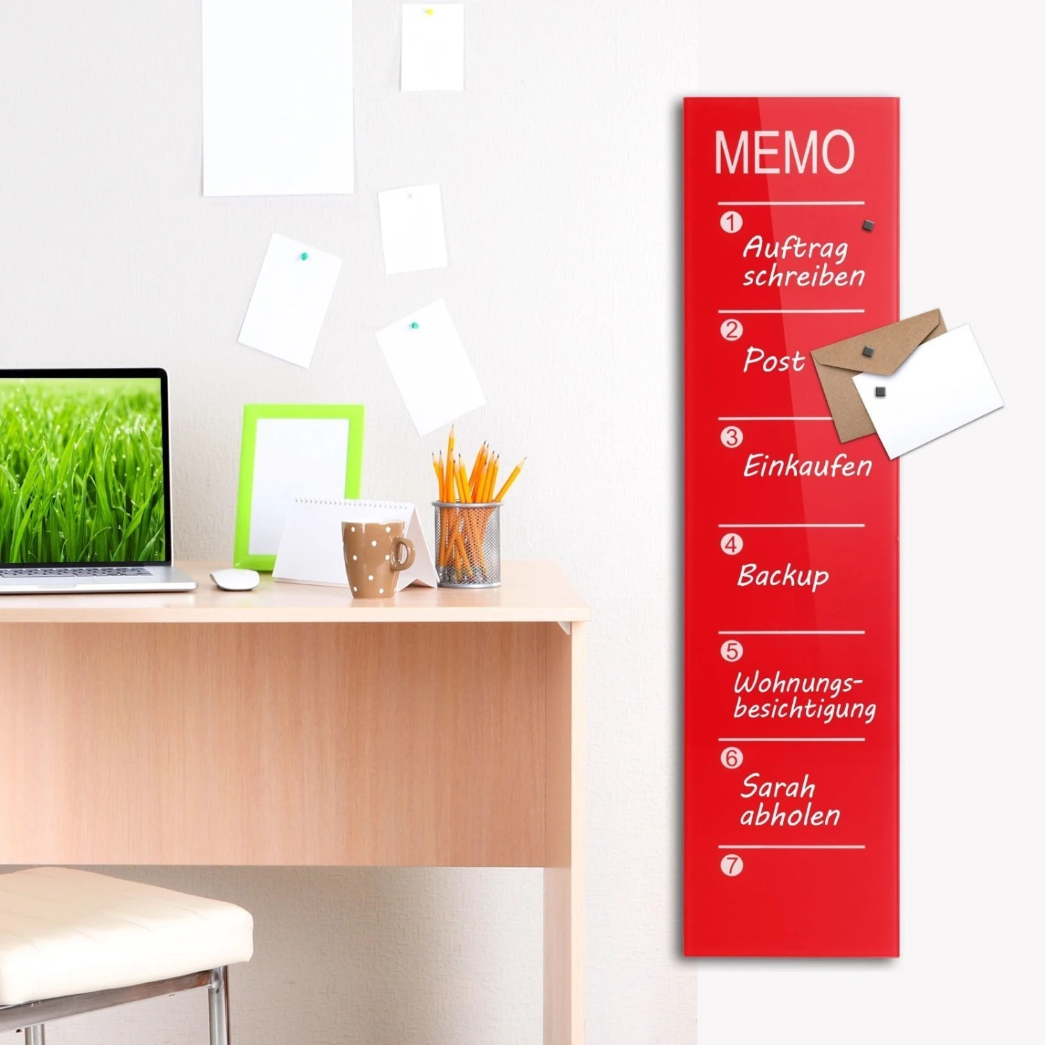 Glas-Wochenplaner Kia | Dunkelrot | Individuell Einsetzbar | 80 X 20 Cm 4 Glas-Wochenplaner Kia | Dunkelrot | Individuell Einsetzbar | 80 X 20 Cm – Bild 2