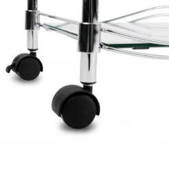 Glasregal Luna | Regal Mit 4 Ebenen Und Rollen 11 Glasregal Luna | Regal Mit 4 Ebenen Und Rollen -Floordirekt glasregal luna 4 ebenen mit rollen 199473