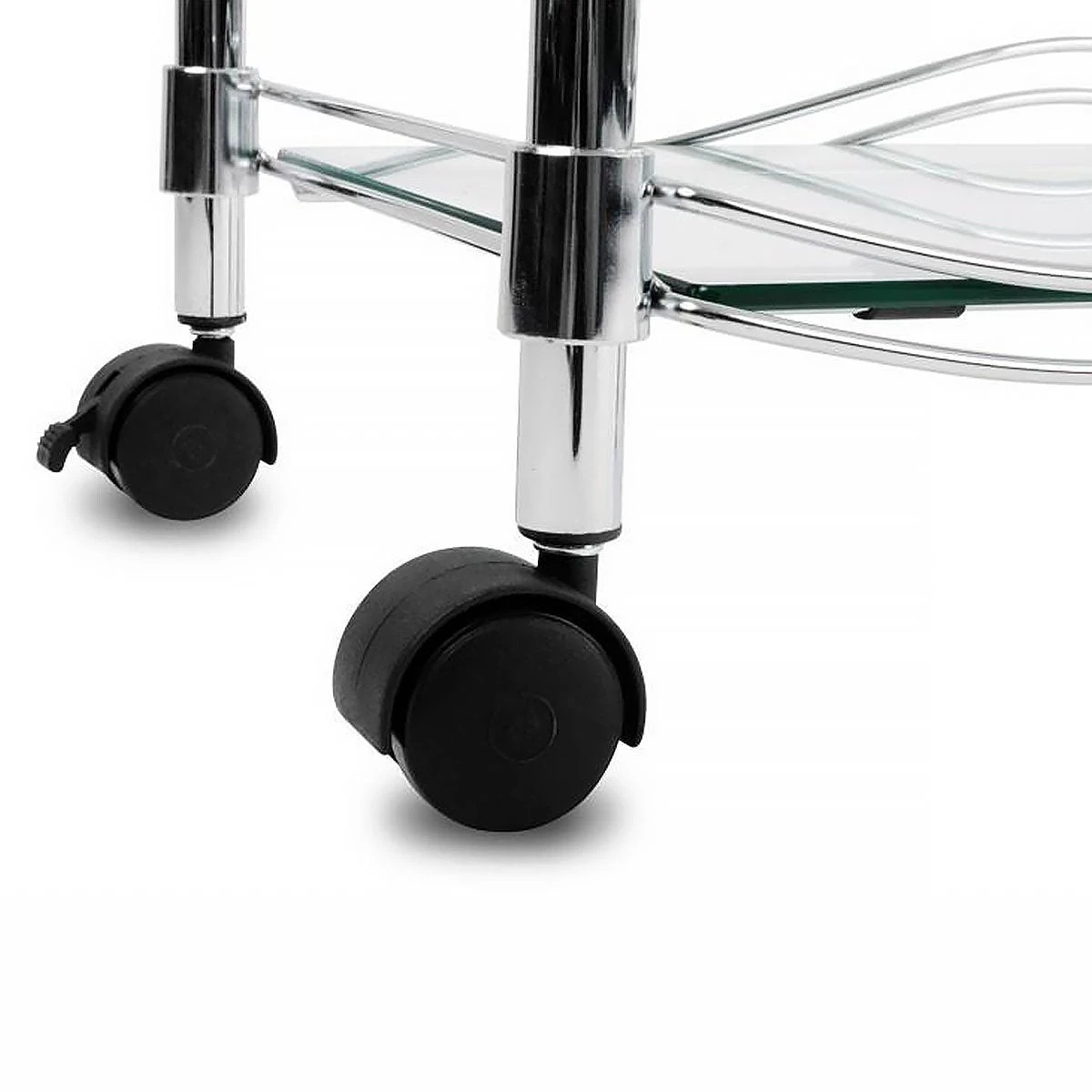 Glasregal Luna | Regal Mit 4 Ebenen Und Rollen 7 Glasregal Luna | Regal Mit 4 Ebenen Und Rollen – Bild 5