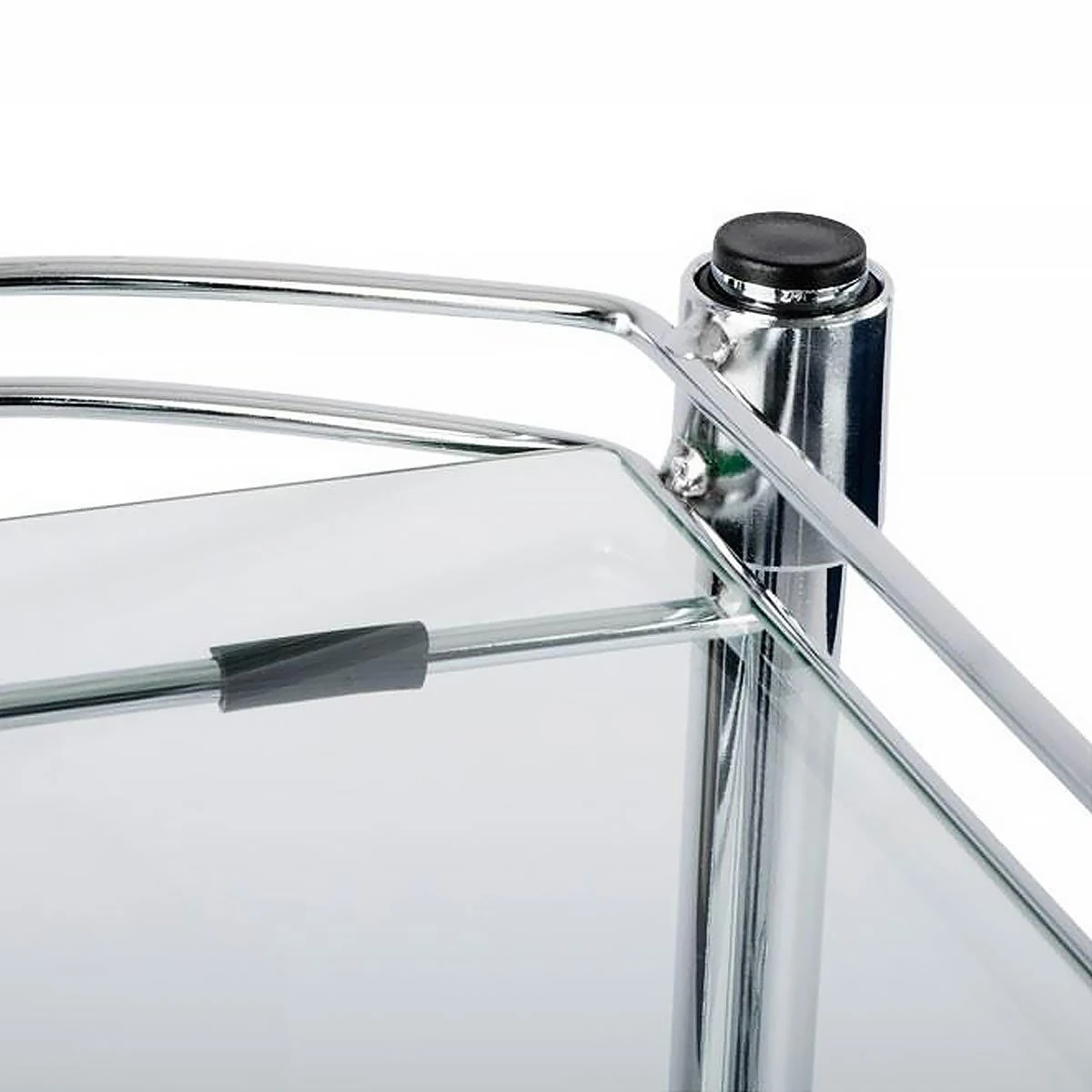 Glasregal Luna | Regal Mit 4 Ebenen Und Rollen 5 Glasregal Luna | Regal Mit 4 Ebenen Und Rollen – Bild 3