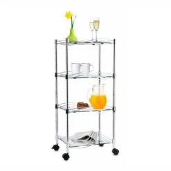 Glasregal Luna | Regal Mit 4 Ebenen Und Rollen 8 Glasregal Luna | Regal Mit 4 Ebenen Und Rollen -Floordirekt glasregal luna 4 ebenen mit rollen 552543