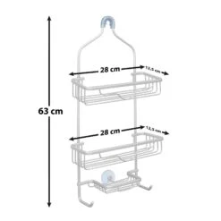 Hänge-Duschregal | Aluminium | 2 Ausführungen 14 Hänge-Duschregal | Aluminium | 2 Ausführungen -Floordirekt hange duschregal aluminium 2 ausfuhrungen 282308