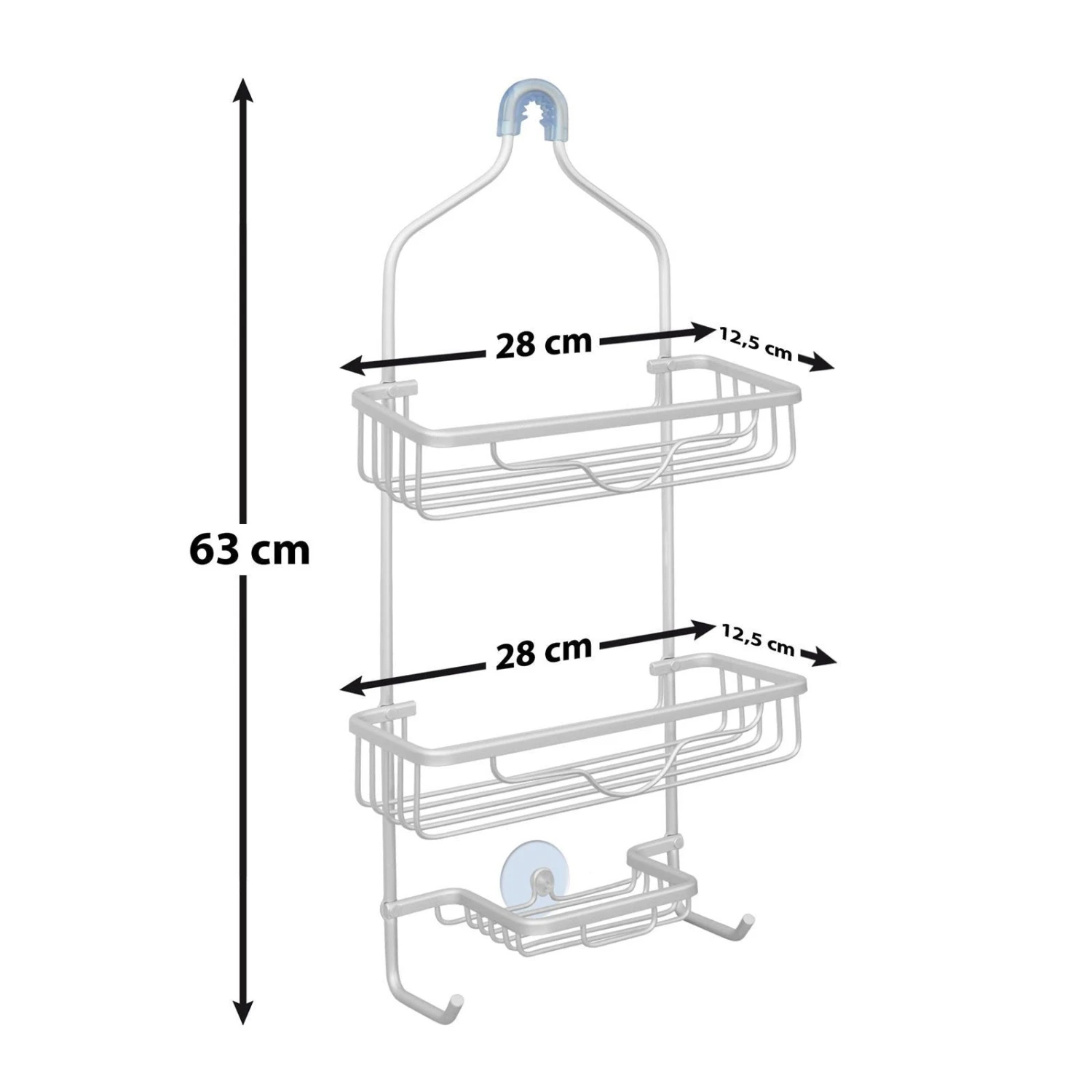 Hänge-Duschregal | Aluminium | 2 Ausführungen 4 Hänge-Duschregal | Aluminium | 2 Ausführungen – Bild 2