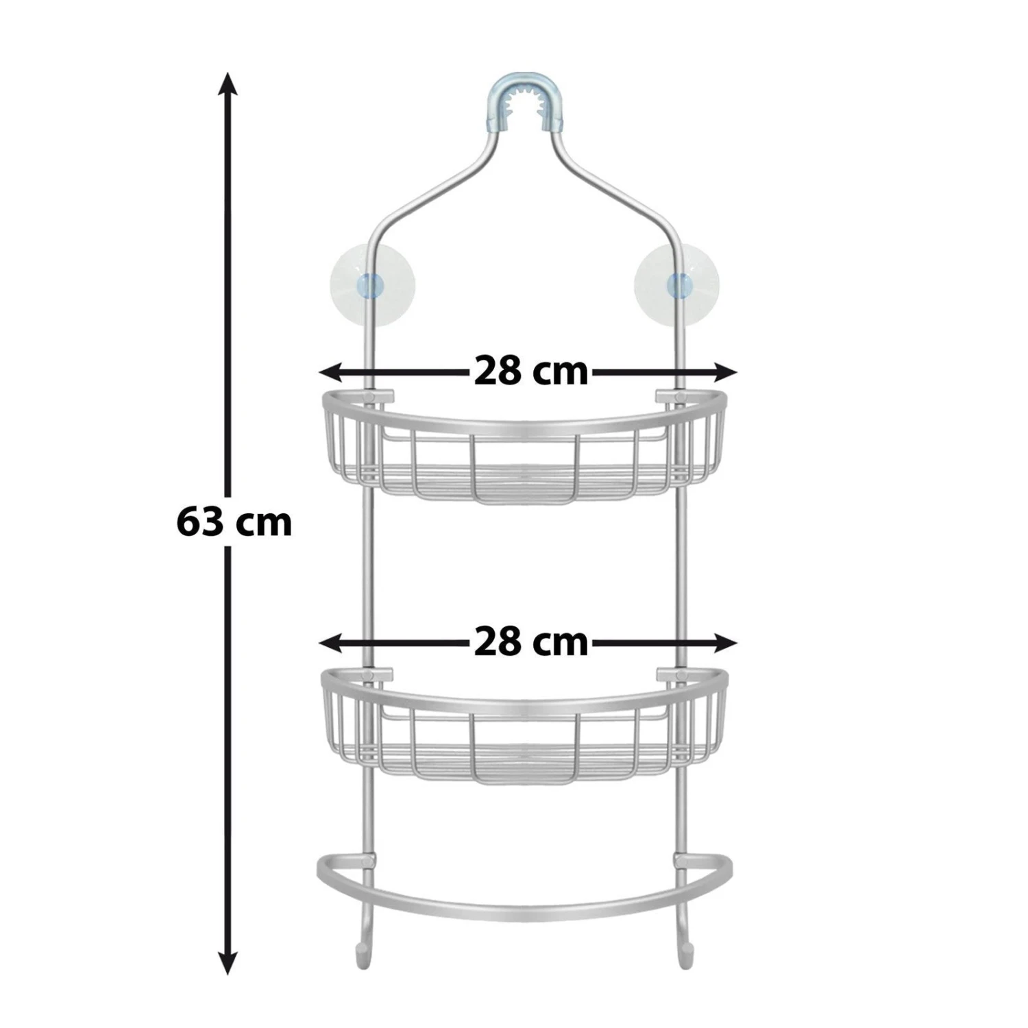 Hänge-Duschregal | Aluminium | 2 Ausführungen 5 Hänge-Duschregal | Aluminium | 2 Ausführungen – Bild 3