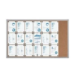 Innen-Schaukasten Mit Glas-Schiebetüren | Vitrine Mit Korkrückwand