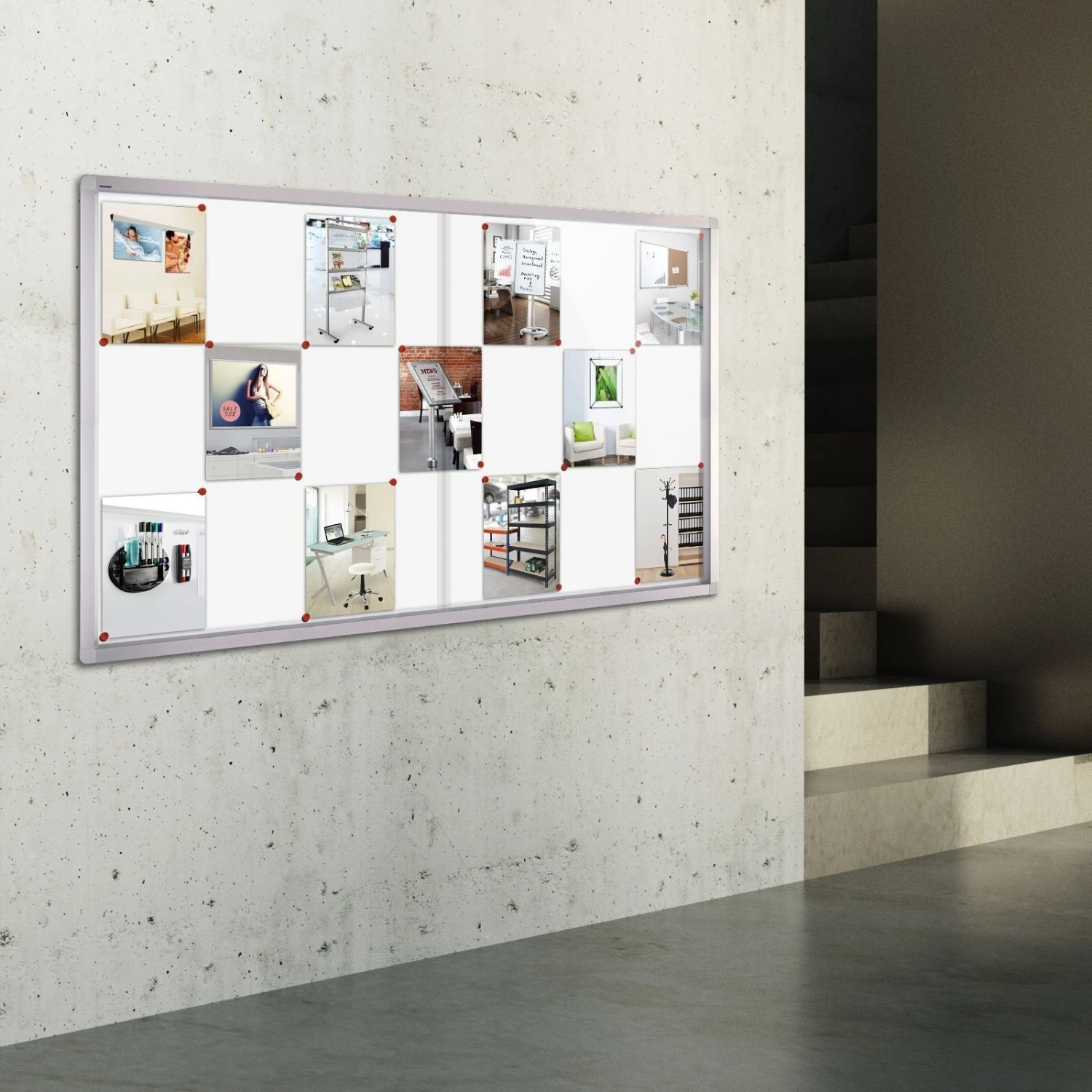 Innen-Schaukasten Mit Glas-Schiebetüren | Tiefe: 46 Mm | Metallrückwand 5 Innen-Schaukasten Mit Glas-Schiebetüren | Tiefe: 46 Mm | Metallrückwand – Bild 3