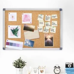 Kork-Pinnwand Mit Aluminiumrahmen | Metallrücken
