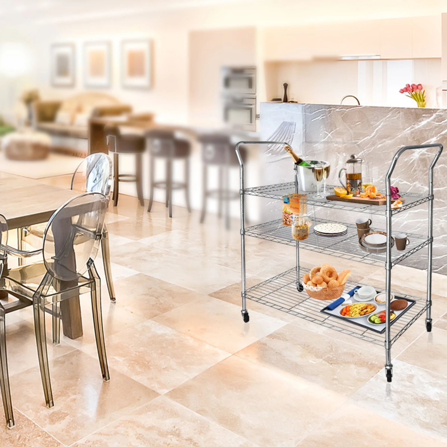 Küchenwagen Servo | 3 Etagen | Individuell Verwendbar 7 Küchenwagen Servo | 3 Etagen | Individuell Verwendbar – Bild 5