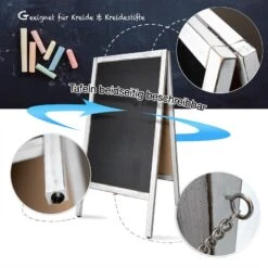 Kundenstopper | Kreidetafel | Mit Holzrahmen | Für Innen & Außenbereiche -Floordirekt kundenstopper kreidetafel mit holzrahmen 2 farben 2 grossen 102072