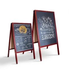 Kundenstopper | Kreidetafel | Mit Holzrahmen | Für Innen & Außenbereiche