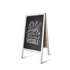 Kundenstopper | Kreidetafel | Mit Holzrahmen | Für Innen & Außenbereiche -Floordirekt kundenstopper kreidetafel mit holzrahmen 2 farben 2 grossen 219263