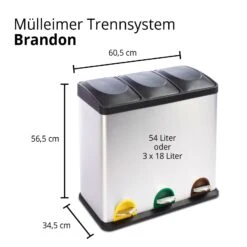 Mülleimer Brandon | Trennsystem | Mit 2 Oder 3 Kammern 18 Mülleimer Brandon | Trennsystem | Mit 2 Oder 3 Kammern -Floordirekt mulleimer brandon trennsystem mit 2 oder 3 kammern 177045