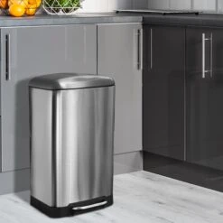 Mülleimer Cubo | Edelstahl | Treteimer Mit Absenkautomatik 14 Mülleimer Cubo | Edelstahl | Treteimer Mit Absenkautomatik -Floordirekt mulleimer cubo edelstahl mit absenkautomatik 30 liter 520274