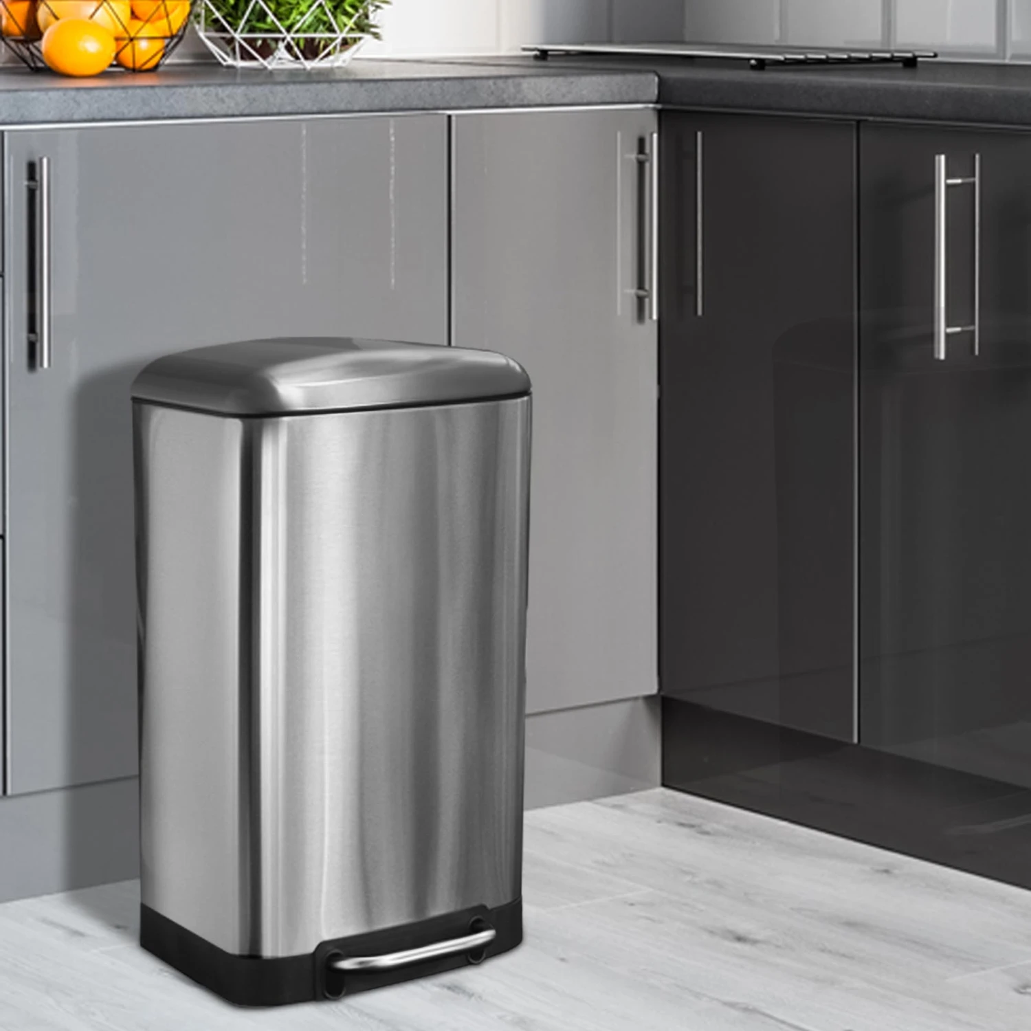 Mülleimer Cubo | Edelstahl | Treteimer Mit Absenkautomatik 8 Mülleimer Cubo | Edelstahl | Treteimer Mit Absenkautomatik – Bild 6