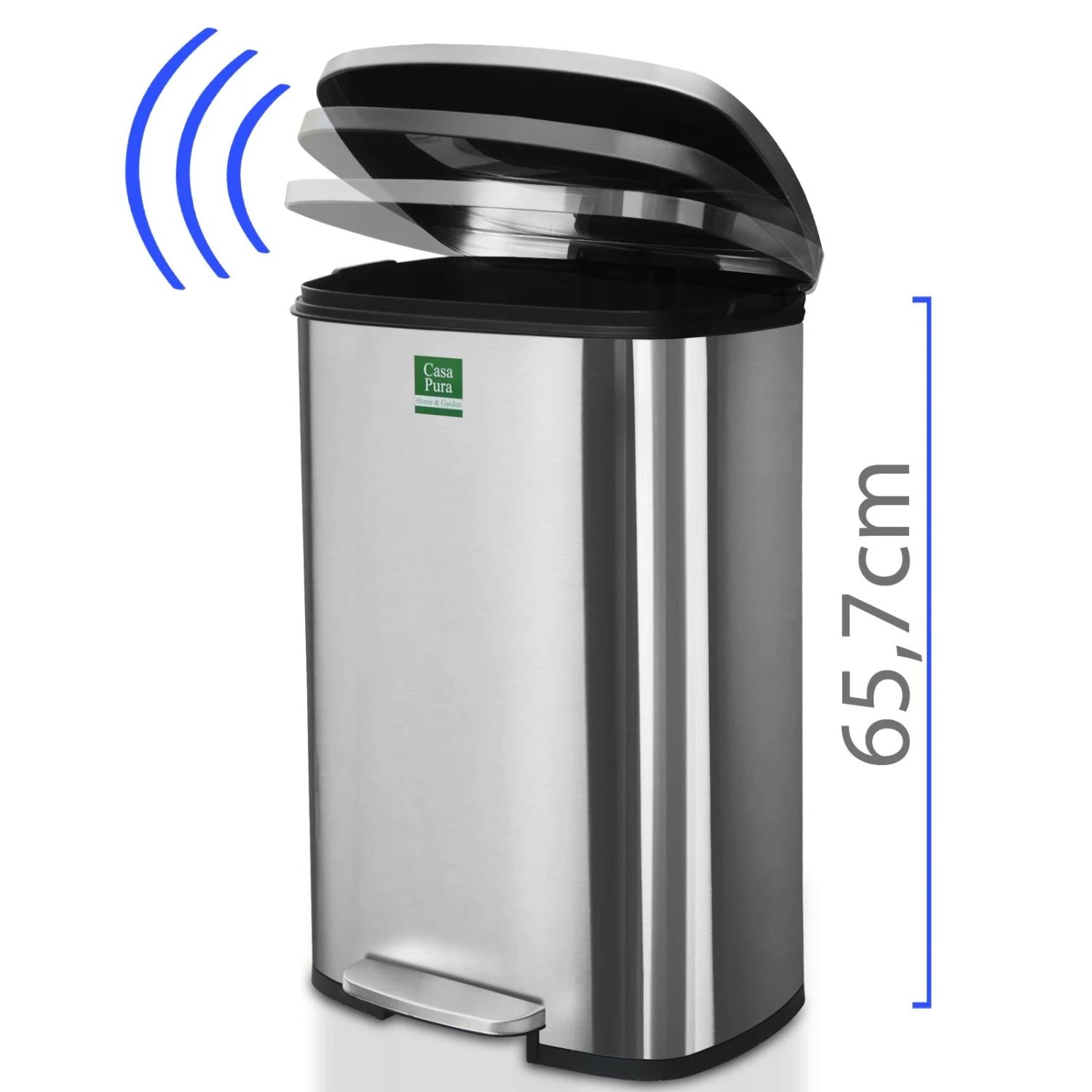 Mülleimer Dustin | Edelstahl | Mit Absenkautomatik | 30 Oder 50 Liter 11 Mülleimer Dustin | Edelstahl | Mit Absenkautomatik | 30 Oder 50 Liter – Bild 9