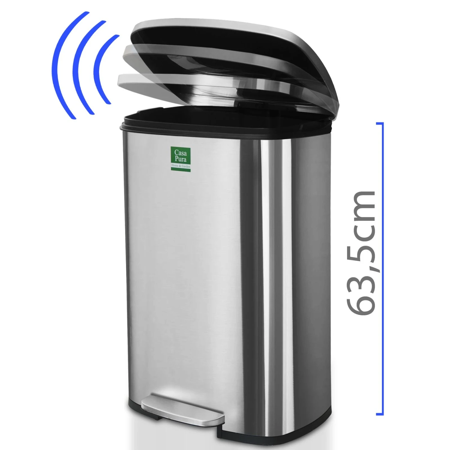 Mülleimer Dustin | Edelstahl | Mit Absenkautomatik | 30 Oder 50 Liter 10 Mülleimer Dustin | Edelstahl | Mit Absenkautomatik | 30 Oder 50 Liter – Bild 8