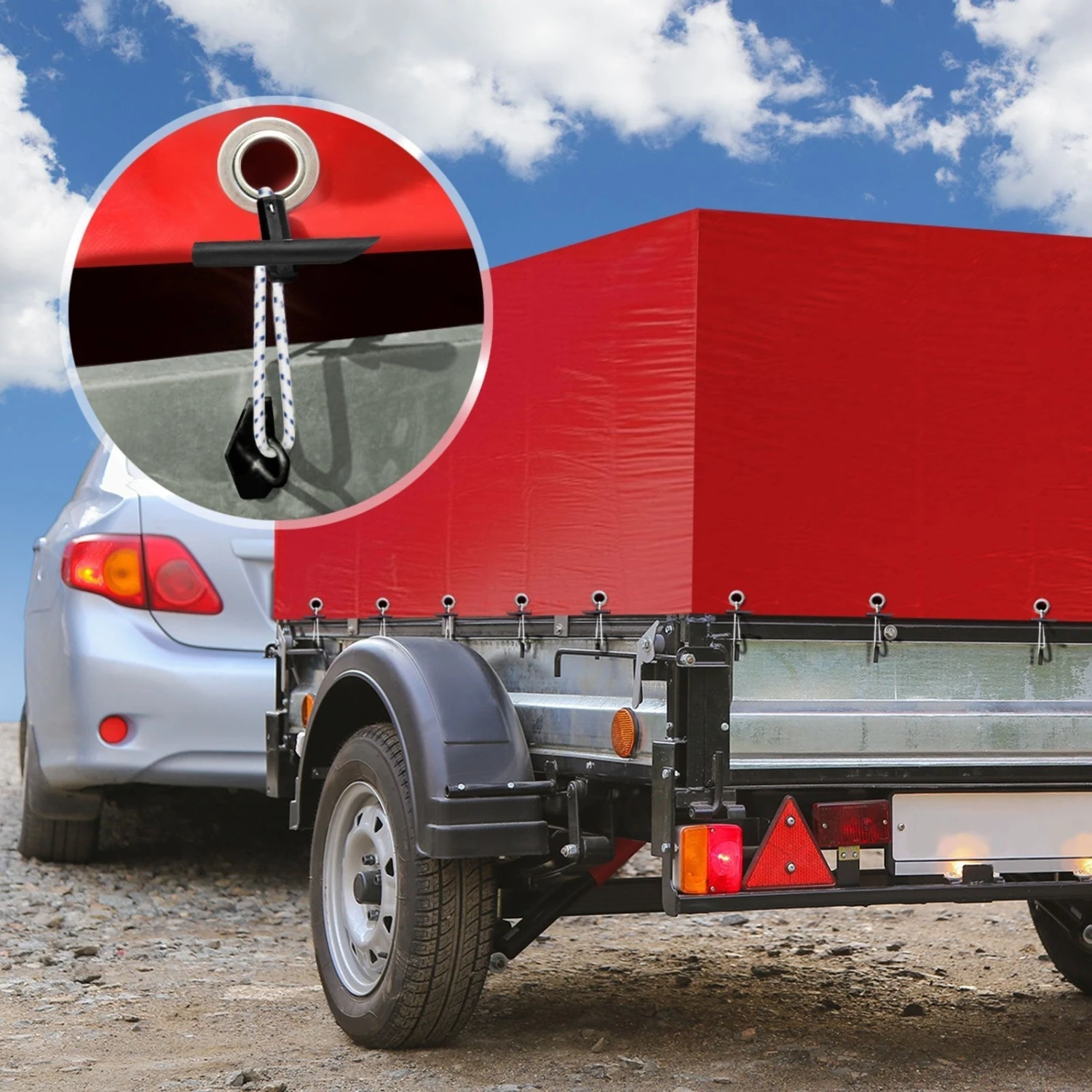 Multifunktionale Spanngummis Mit Haken | Planenspanner | 20er Set 13 Multifunktionale Spanngummis Mit Haken | Planenspanner | 20er Set – Bild 11