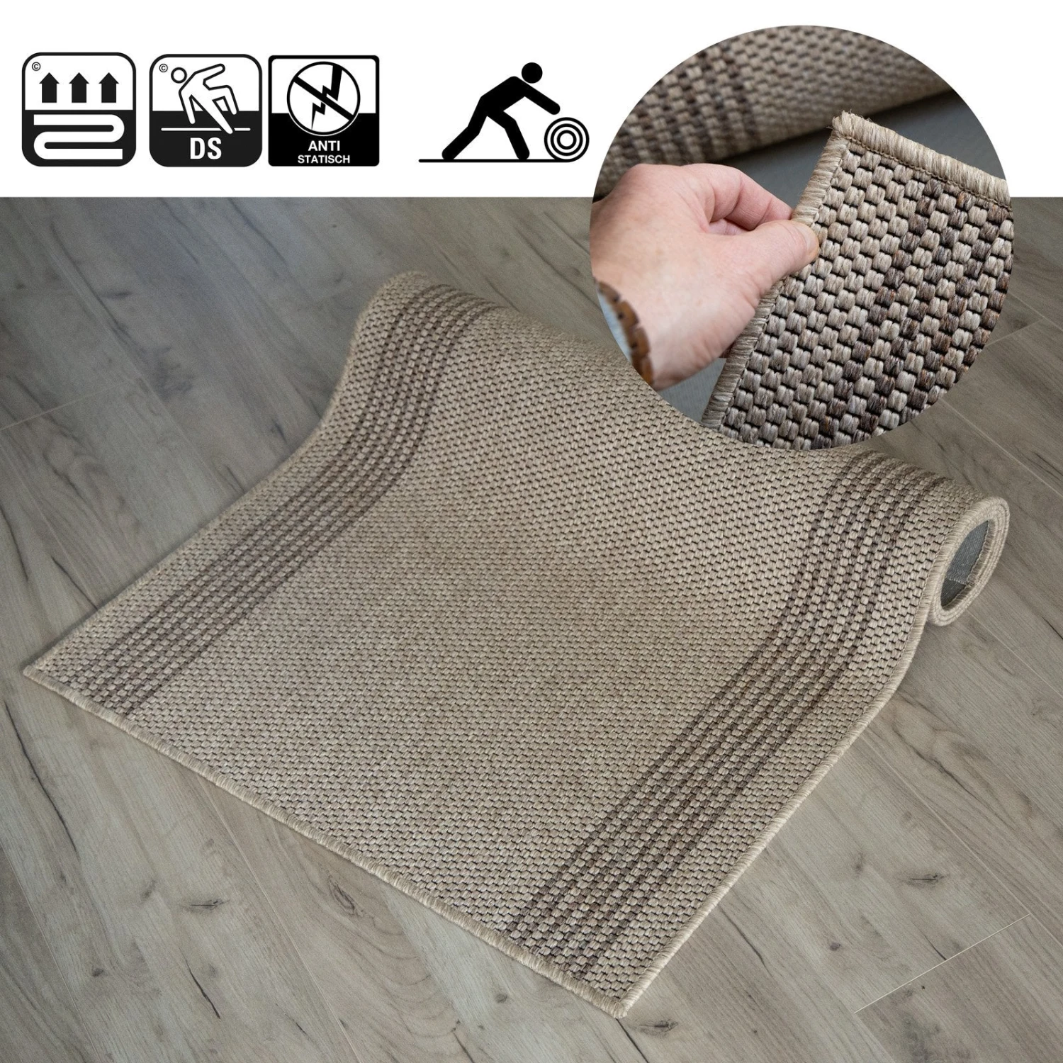 Teppich-Läufer Auf Maß | Natura | Sisal-Optik | Langlebig & Strapazierfähig 13 Teppich-Läufer Auf Maß | Natura | Sisal-Optik | Langlebig & Strapazierfähig – Bild 11