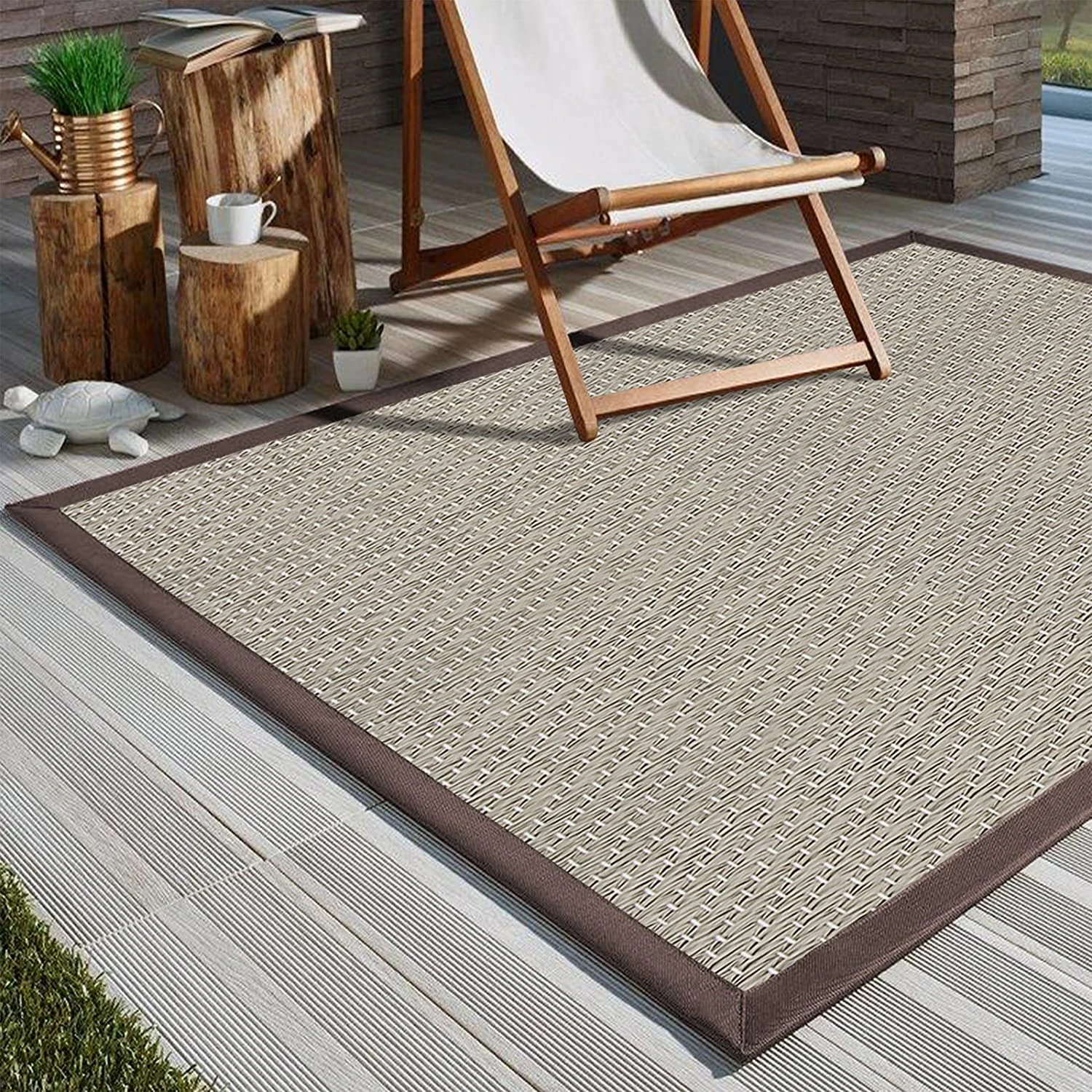 Outdoor-Teppich | Mit Bordüre | 5 Designs | 3 Größen 9 Outdoor-Teppich | Mit Bordüre | 5 Designs | 3 Größen – Bild 7