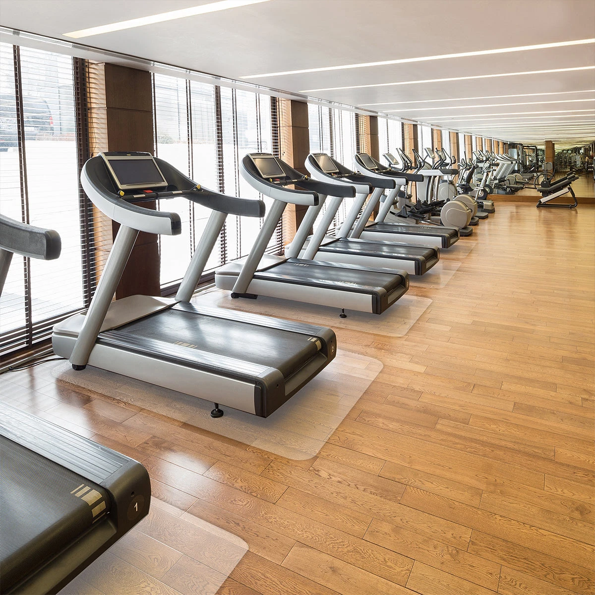 Unterlegmatte Für Fitnessgeräte | Transparent | Rechteckig 3 Unterlegmatte Für Fitnessgeräte | Transparent | Rechteckig