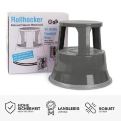 Rollhocker | Elefantenfuß | Stahl | Hocker Für Büro Oder Gewerbe 40 Rollhocker | Elefantenfuß | Stahl | Hocker Für Büro Oder Gewerbe -Floordirekt rollhocker grau 02