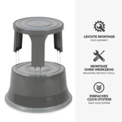 Rollhocker | Elefantenfuß | Stahl | Hocker Für Büro Oder Gewerbe 39 Rollhocker | Elefantenfuß | Stahl | Hocker Für Büro Oder Gewerbe -Floordirekt rollhocker grau 04