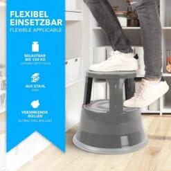 Rollhocker | Elefantenfuß | Stahl | Hocker Für Büro Oder Gewerbe 36 Rollhocker | Elefantenfuß | Stahl | Hocker Für Büro Oder Gewerbe -Floordirekt rollhocker grau 05
