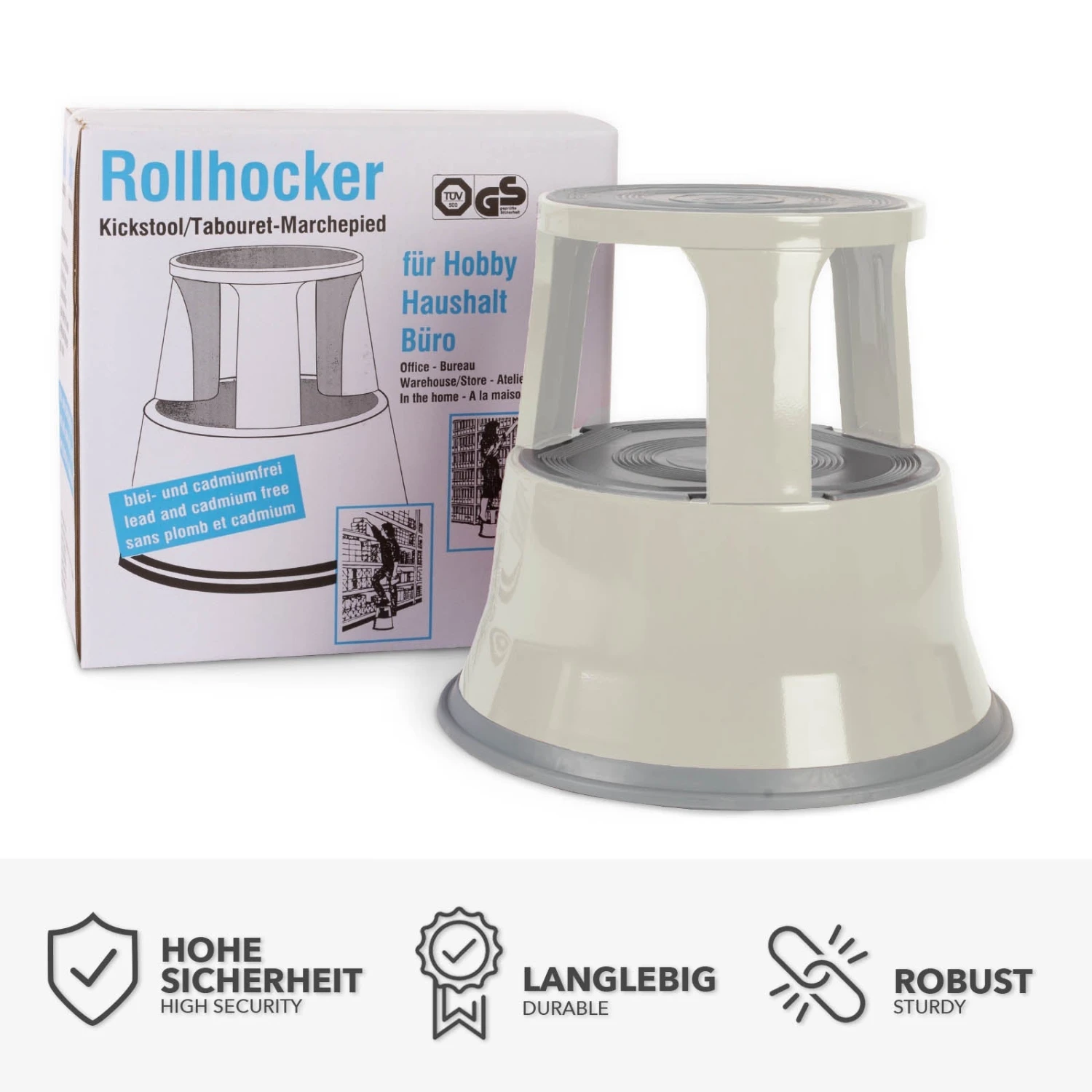 Rollhocker | Elefantenfuß | Stahl | Hocker Für Büro Oder Gewerbe 15 Rollhocker | Elefantenfuß | Stahl | Hocker Für Büro Oder Gewerbe – Bild 13