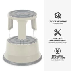 Rollhocker | Elefantenfuß | Stahl | Hocker Für Büro Oder Gewerbe 33 Rollhocker | Elefantenfuß | Stahl | Hocker Für Büro Oder Gewerbe -Floordirekt rollhocker hellgrau 04