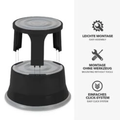 Rollhocker | Elefantenfuß | Stahl | Hocker Für Büro Oder Gewerbe 27 Rollhocker | Elefantenfuß | Stahl | Hocker Für Büro Oder Gewerbe -Floordirekt rollhocker schwarz 04