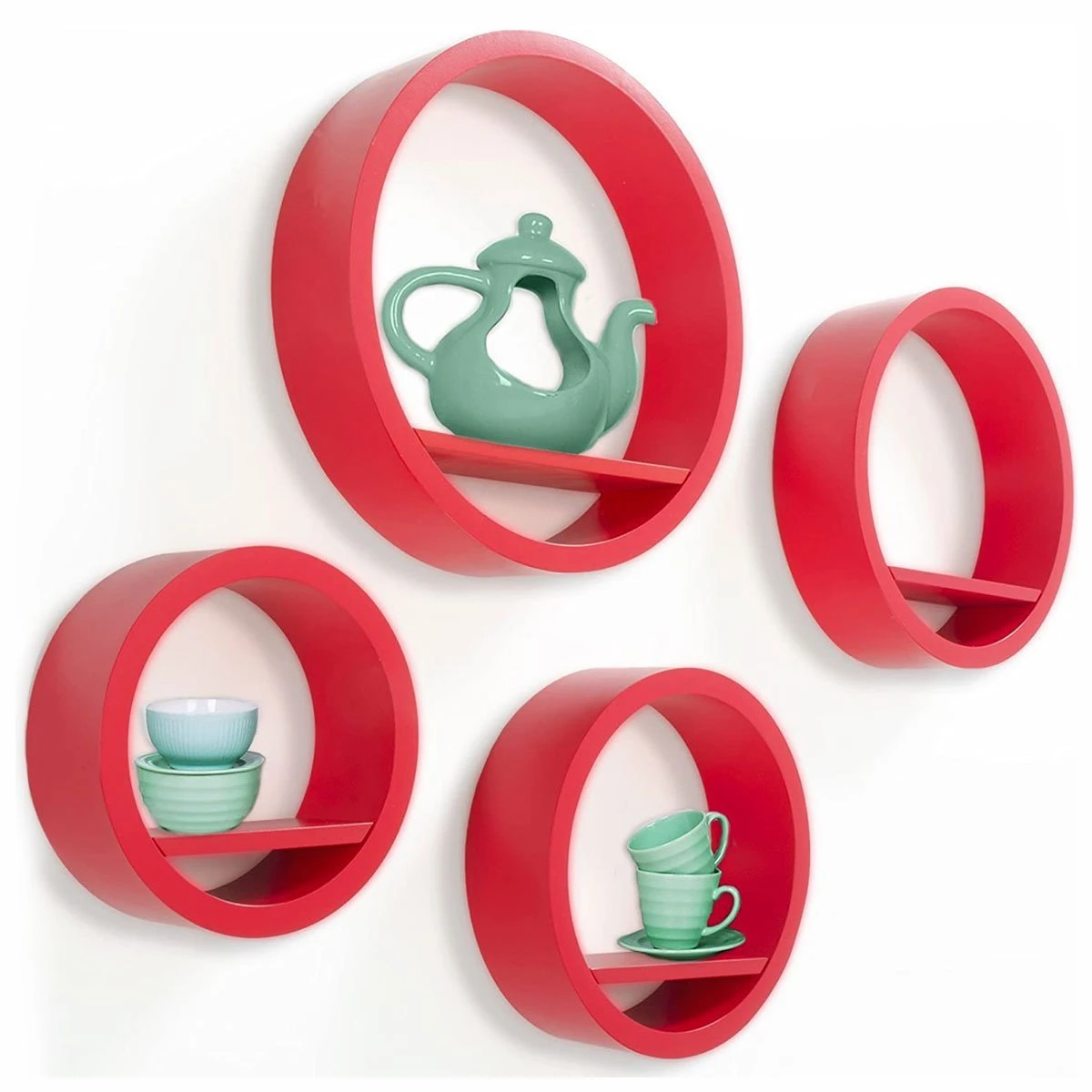 Rundregal Milano | 4-teiliges Wandregel | Matte Lackierung 4 Rundregal Milano | 4-teiliges Wandregel | Matte Lackierung – Bild 2