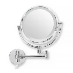 Wand-Kosmetikspiegel Mit LED-Beleuchtung | Verchromt | Mit Vergrößerung