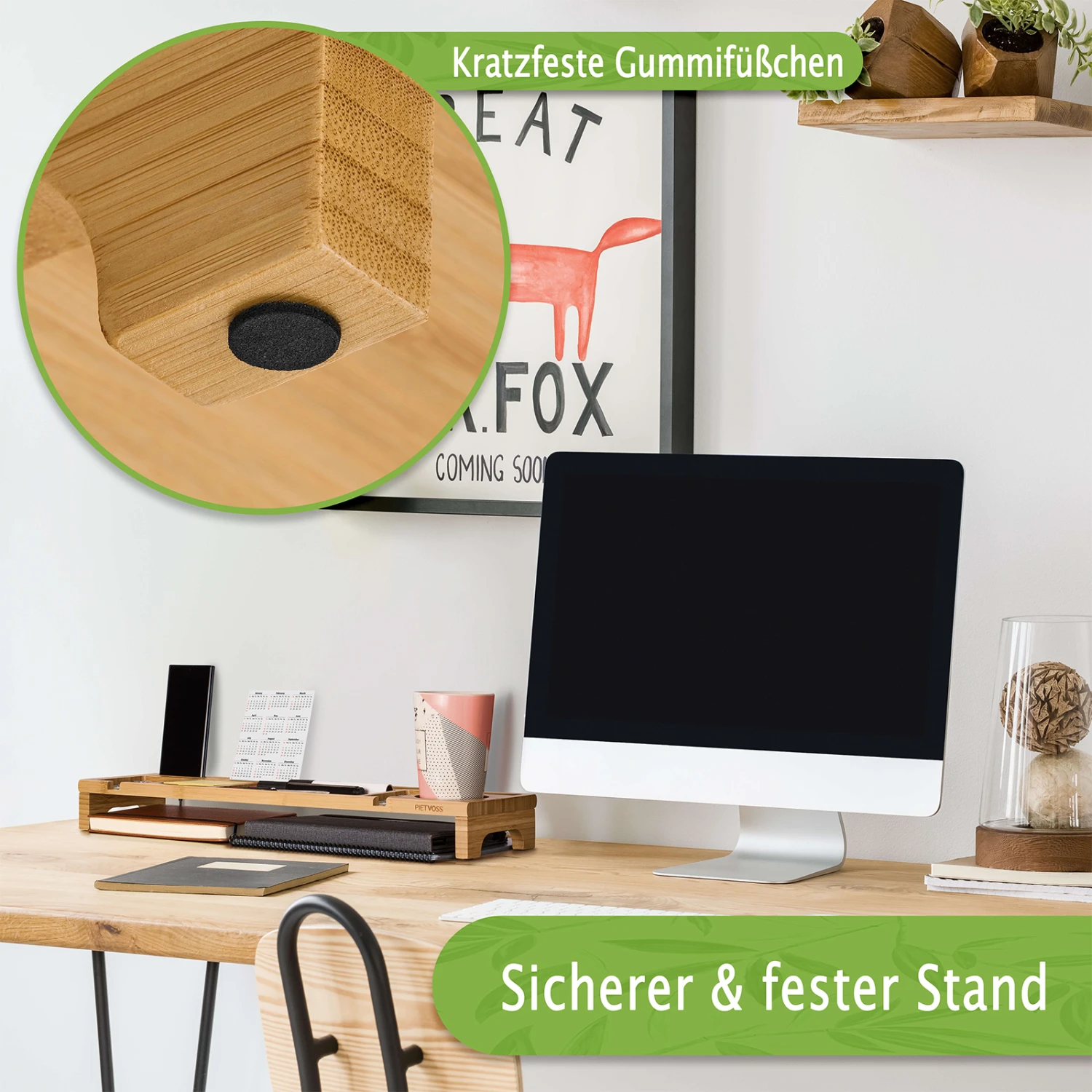 PIETVOSS Schreibtisch-Organizer Aus Bambus-Holz | Desk Organizer | Mit Kabelführung | 56 X 15 X 6 Cm 10 PIETVOSS Schreibtisch-Organizer Aus Bambus-Holz | Desk Organizer | Mit Kabelführung | 56 X 15 X 6 Cm – Bild 8