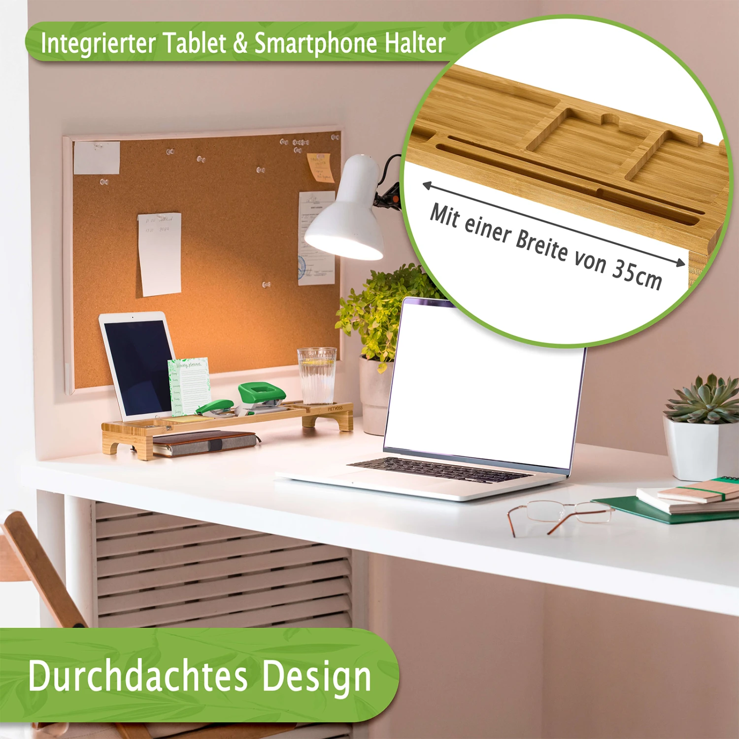 PIETVOSS Schreibtisch-Organizer Aus Bambus-Holz | Desk Organizer | Mit Kabelführung | 56 X 15 X 6 Cm 8 PIETVOSS Schreibtisch-Organizer Aus Bambus-Holz | Desk Organizer | Mit Kabelführung | 56 X 15 X 6 Cm – Bild 6