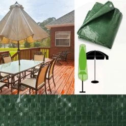 Schutzhülle Sonnenschirm | Grün | 64 X 250 Cm 14 Schutzhülle Sonnenschirm | Grün | 64 X 250 Cm -Floordirekt schutzhulle sonnenschirm 2 grossen grun 743331