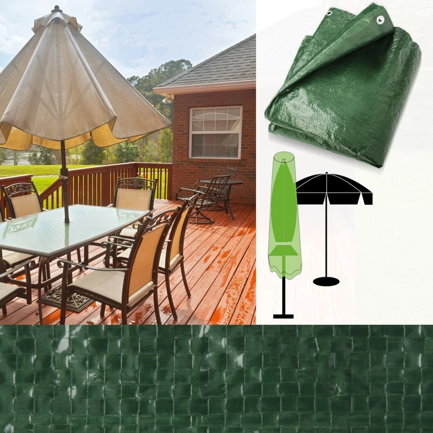 Schutzhülle Sonnenschirm | Grün | 64 X 250 Cm 7 Schutzhülle Sonnenschirm | Grün | 64 X 250 Cm – Bild 5