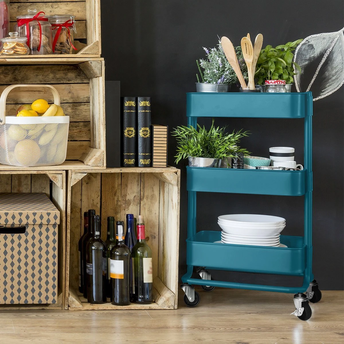 Servierwagen Carrello | 3 Fächer | Vielseitig Anwendbar 11 Servierwagen Carrello | 3 Fächer | Vielseitig Anwendbar – Bild 9