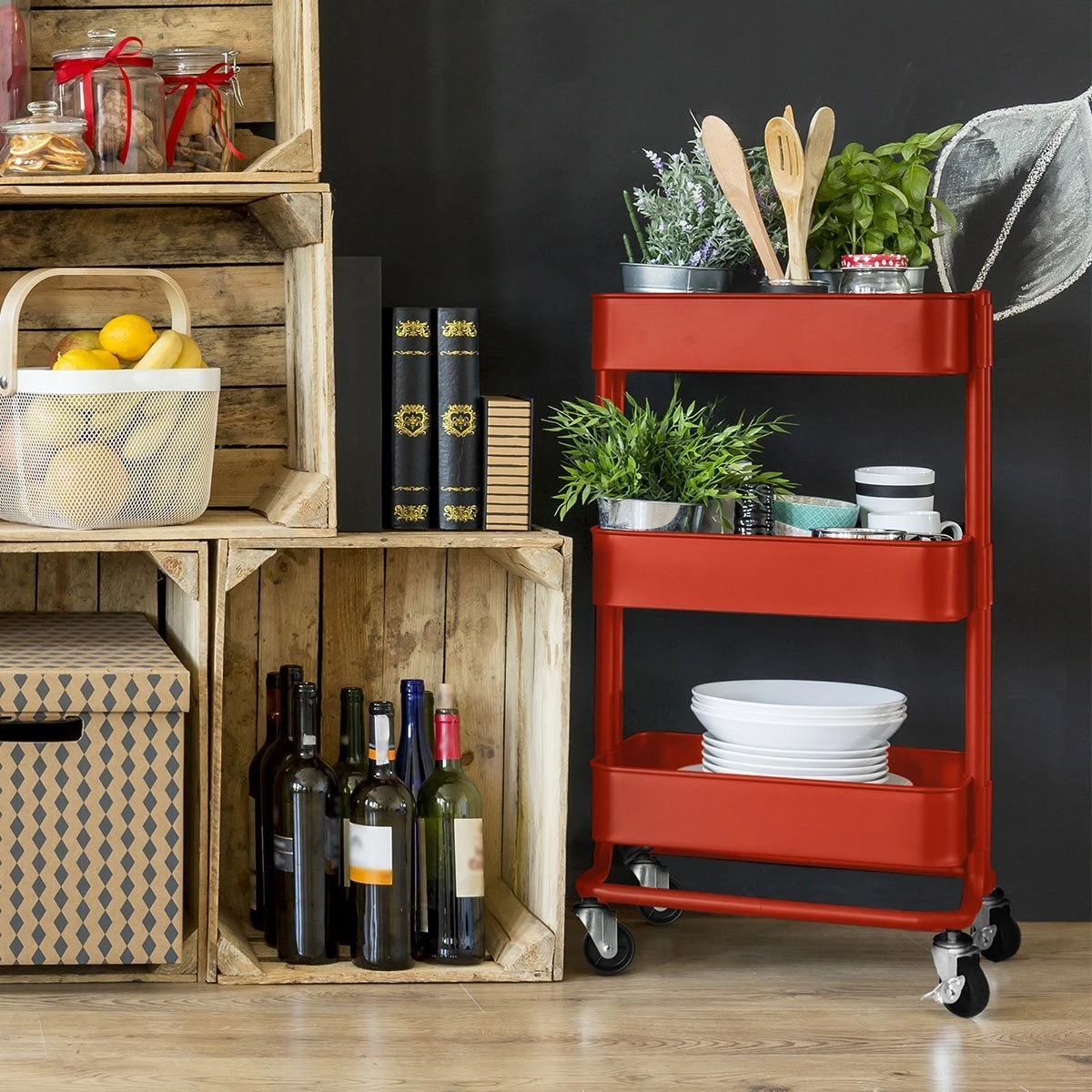 Servierwagen Carrello | 3 Fächer | Vielseitig Anwendbar 13 Servierwagen Carrello | 3 Fächer | Vielseitig Anwendbar – Bild 11