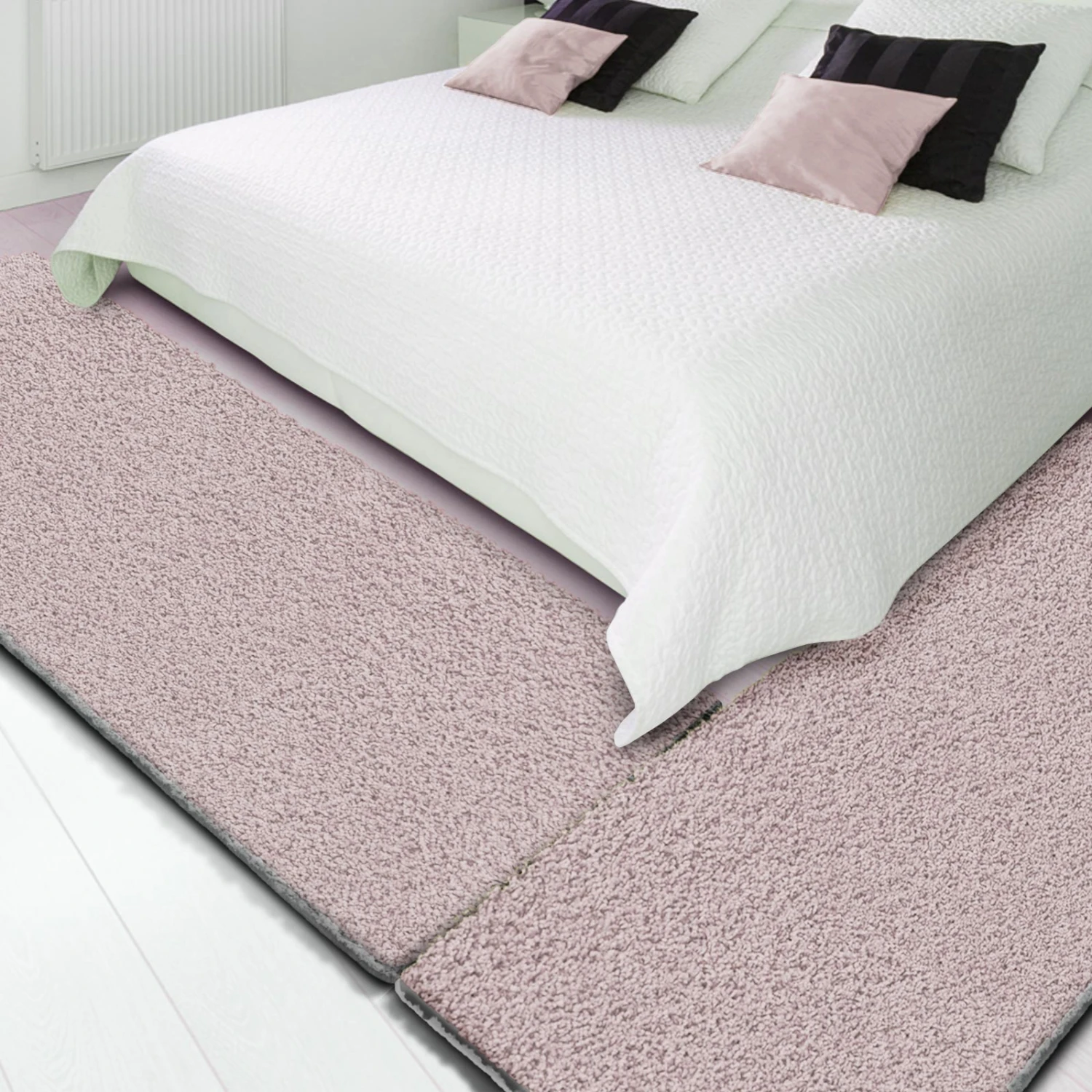 Shaggy-Bettumrandung | Barcelona | 3er-Set | Teppichbrücke Mit Action-Back-Rücken 19 Shaggy-Bettumrandung | Barcelona | 3er-Set | Teppichbrücke Mit Action-Back-Rücken – Bild 17