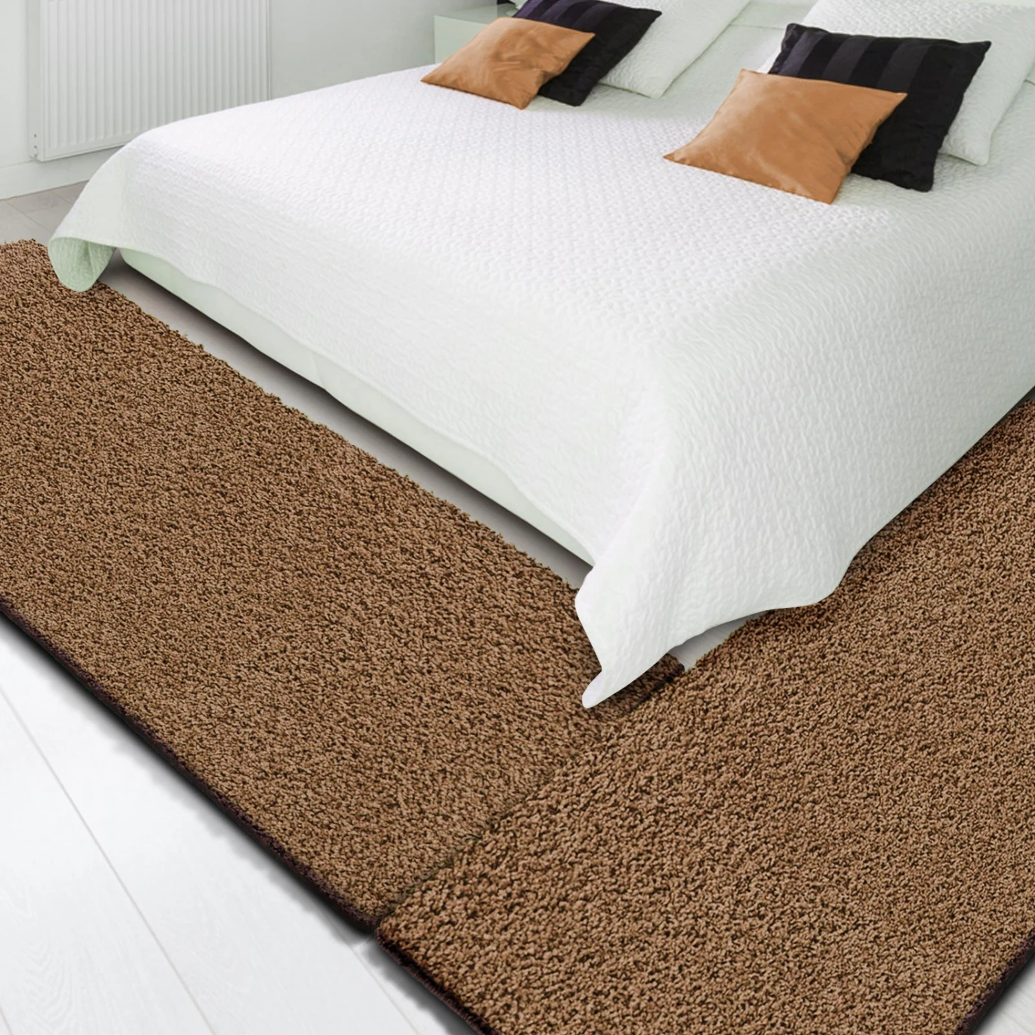 Shaggy-Bettumrandung | Barcelona | 3er-Set | Teppichbrücke Mit Action-Back-Rücken 15 Shaggy-Bettumrandung | Barcelona | 3er-Set | Teppichbrücke Mit Action-Back-Rücken – Bild 13