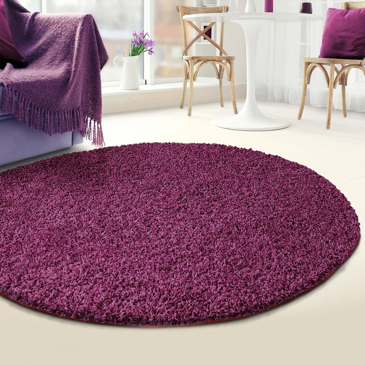 Shaggy-Teppich Nach Maß | Barcelona | Rund | Wohnteppich Mit Weichem Flor 7 Shaggy-Teppich Nach Maß | Barcelona | Rund | Wohnteppich Mit Weichem Flor – Bild 5