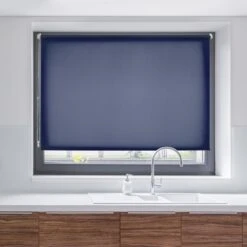 Sichtschutzrollo | Daylight Color | Breiten: 45 Bis 120 Cm | Ohne Bohren -Floordirekt sichtschutzrollo daylight color Dunkelblau 5