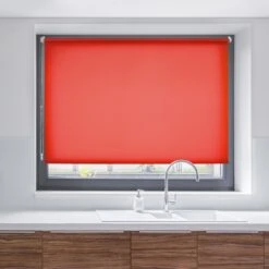 Sichtschutzrollo | Daylight Color | Breiten: 45 Bis 120 Cm | Ohne Bohren -Floordirekt sichtschutzrollo daylight color Rot 5